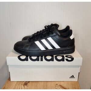 Adidas Grand Court 2.0 Mens 8.5 Black White with Box Used Boys Sneaker Guys